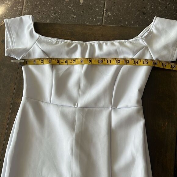 Elegant Off Shoulder High Slit Formal Party Long Red Mermaid Dress - Picture 8 of 11